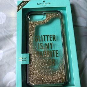 Kate Spade iPhone 7 Plus used Glitter case